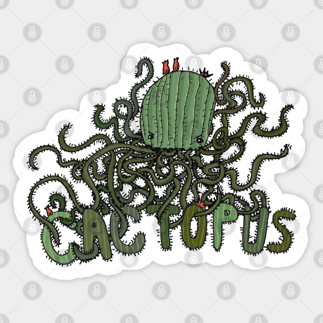 Cactopus Sticker by GOATSgear